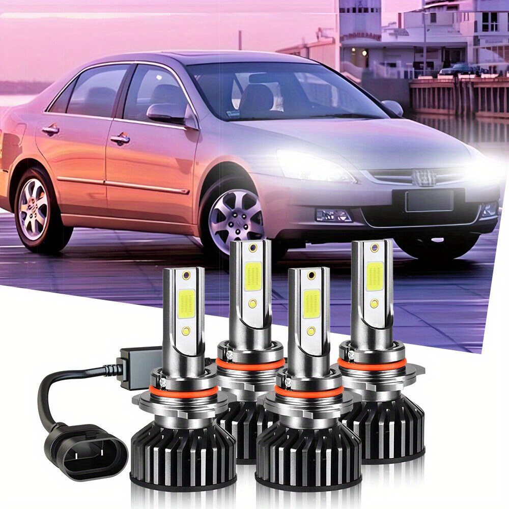 

Para For Honda Accord 2003-2007 Led 4 High/low Beam Bulbs 9005 9006 6000k , Pack Of 4