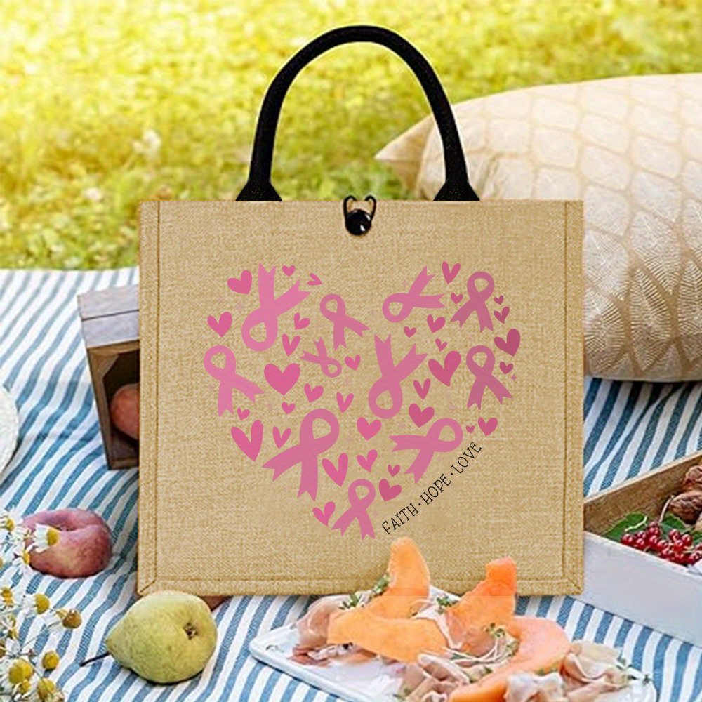TEMU [jit]breast Bag, Breast Day , Printed Handbag Large For , , Travelling,