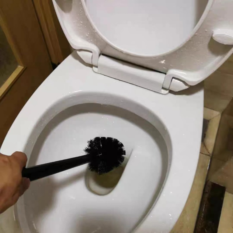 flexible long handle toilet brush set plastic bathroom bowl cleaning brush no dead corner design with holder for living room bathroom toilet patio manual non electric cleaning tool details 0