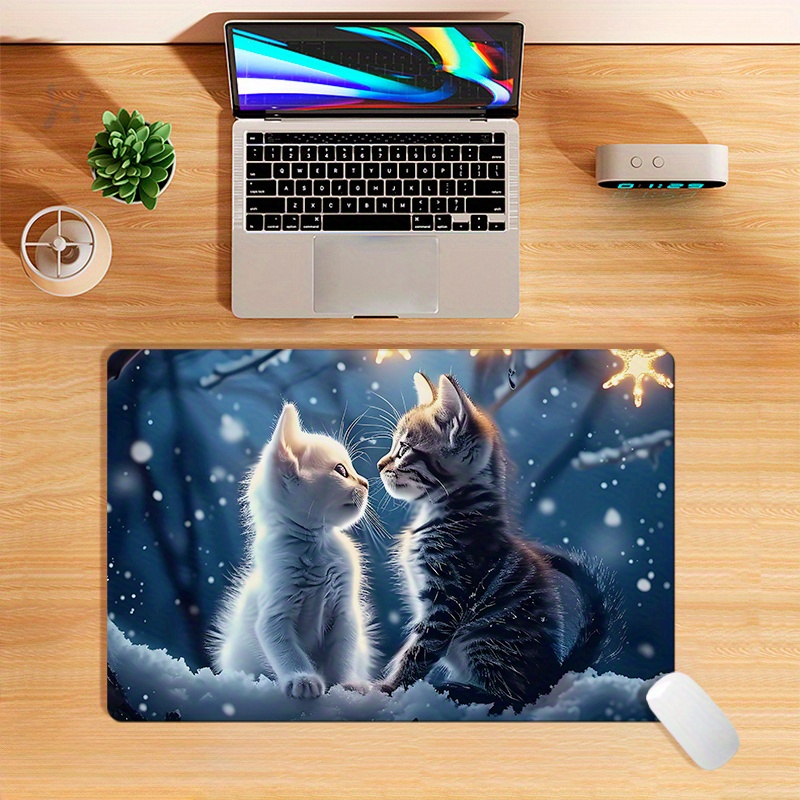 

de Souris Imprimé de Chats - en Caoutchouc Antidérapante, Accessoire de Élégant Ordinateur, Ordinateur Portable & - Cadeau d' ou de