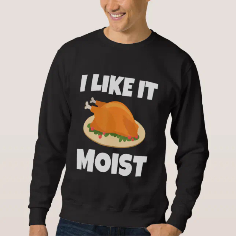 

I It Turkey Leg D Sweatshirt, 1pc Long Sleeve Sweatshirt, , S-xl, , Sweatshirt,