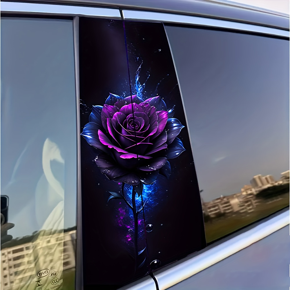 

2pcs & Purple Car Decals - B- , On & Metal