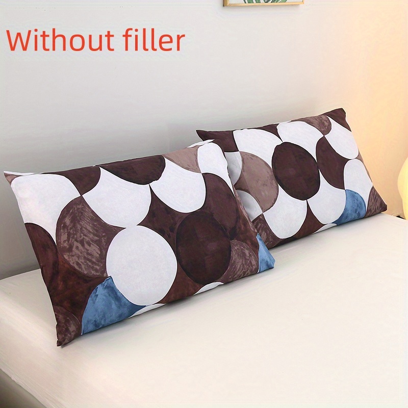 

2pcs Brushed Pillowcases - & -, & , , Washable - No Included