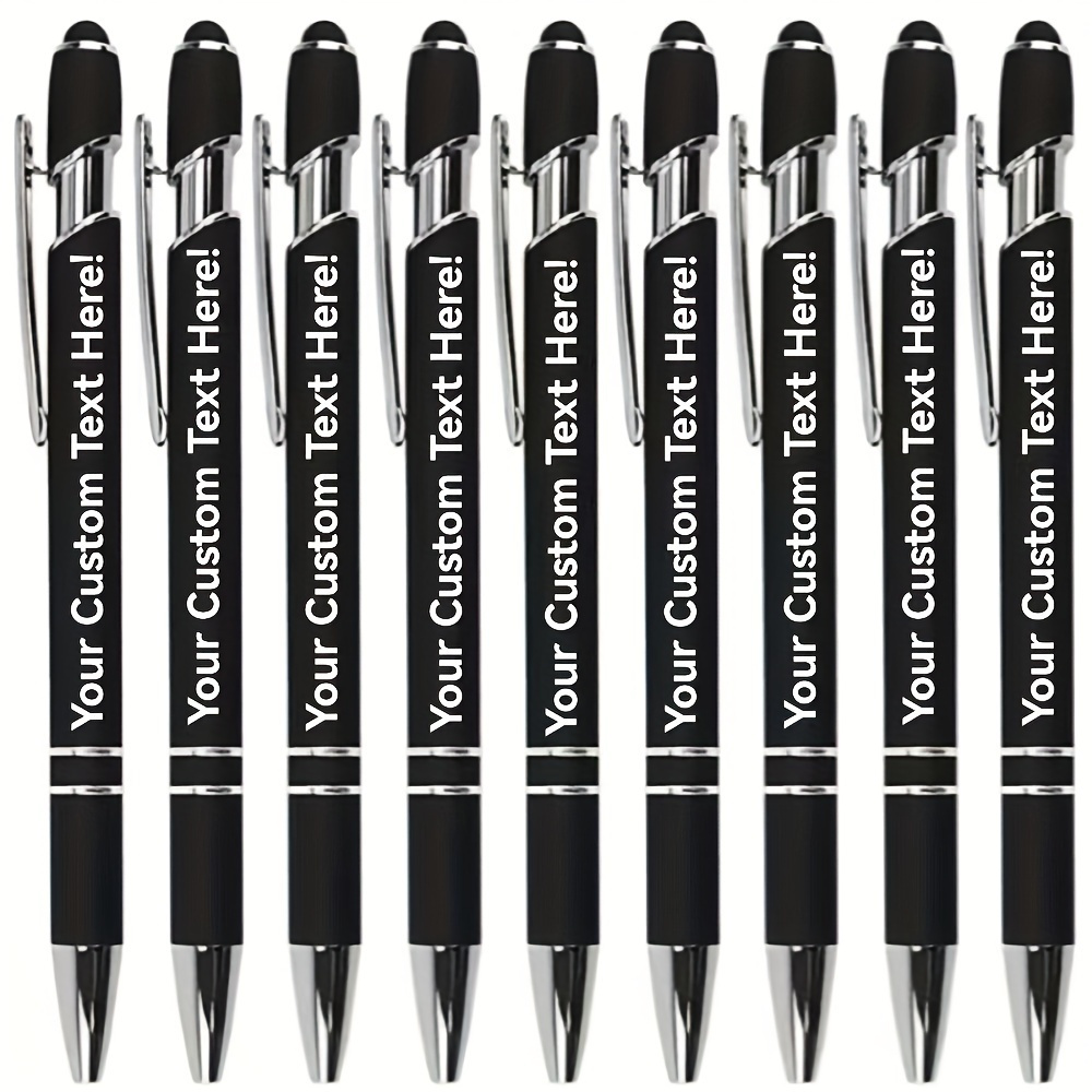 11pcs/21pcscustom Gift Metal Ballpoint Pen Set With Refills - Smooth Writing, Medium Refill, Retractable - Great For Office, School, Writing And Art Projects - Perfect Gift For The Home