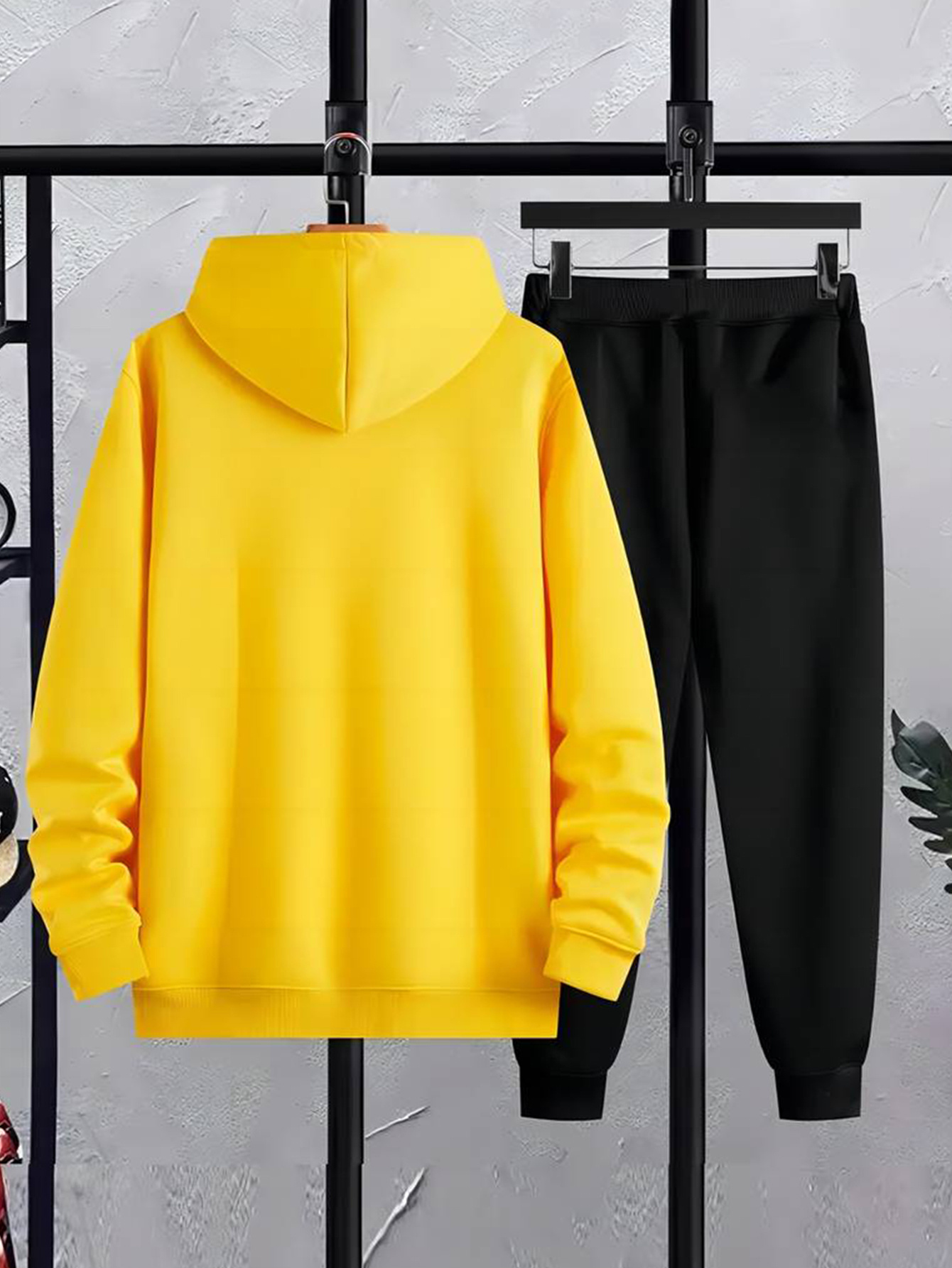 casual polyester fleece hoodie sweatpants set regular fit Temu