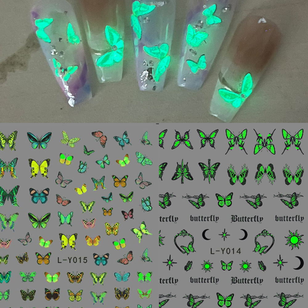 

2pcs Art 3d -adhesive Gel Polish Decals Decoration Accessories