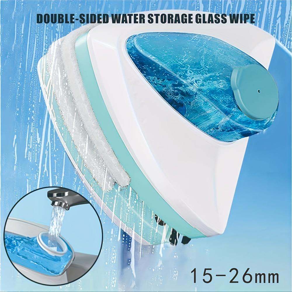 magnetic dual sided window cleaner with washable cloth reusable abs glass scraper for easy corner   cleaning   living room bathroom kitchen details 3