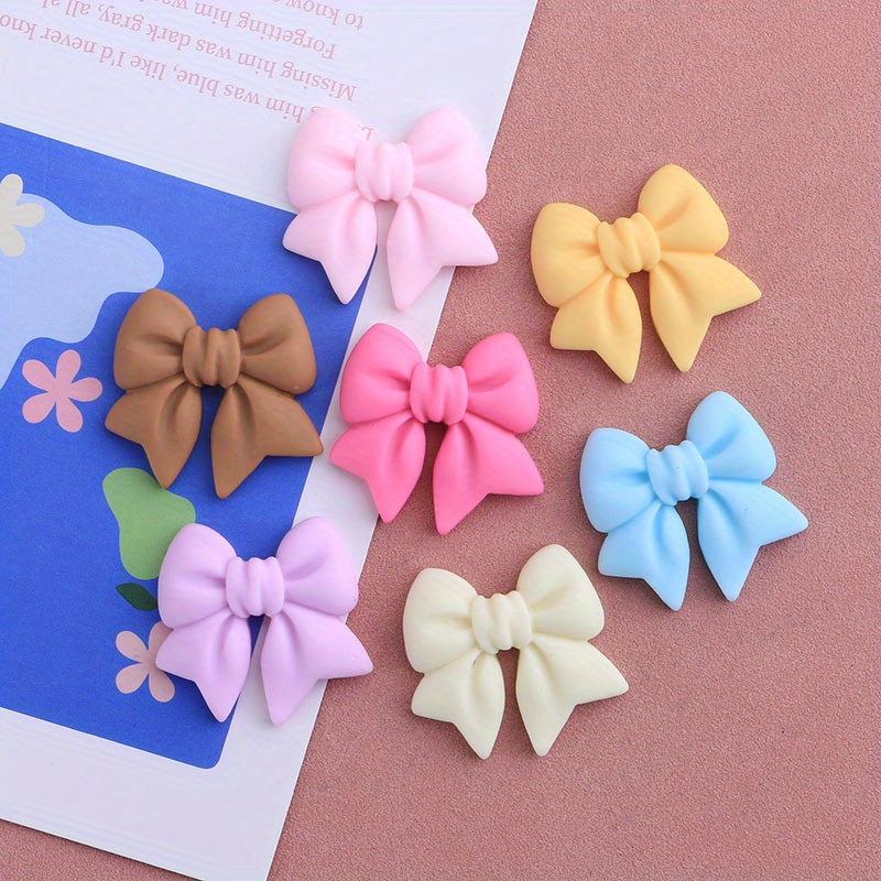 

10pcs/set Bow , Abs , For Phone Cases, Hairpins, , Diy Crafts, Decorative Accessories