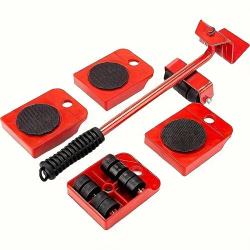 5pcs heavy duty furniture mover set labor saving tool for moving large and heavy objects with pulley base easy and safe relocation solution