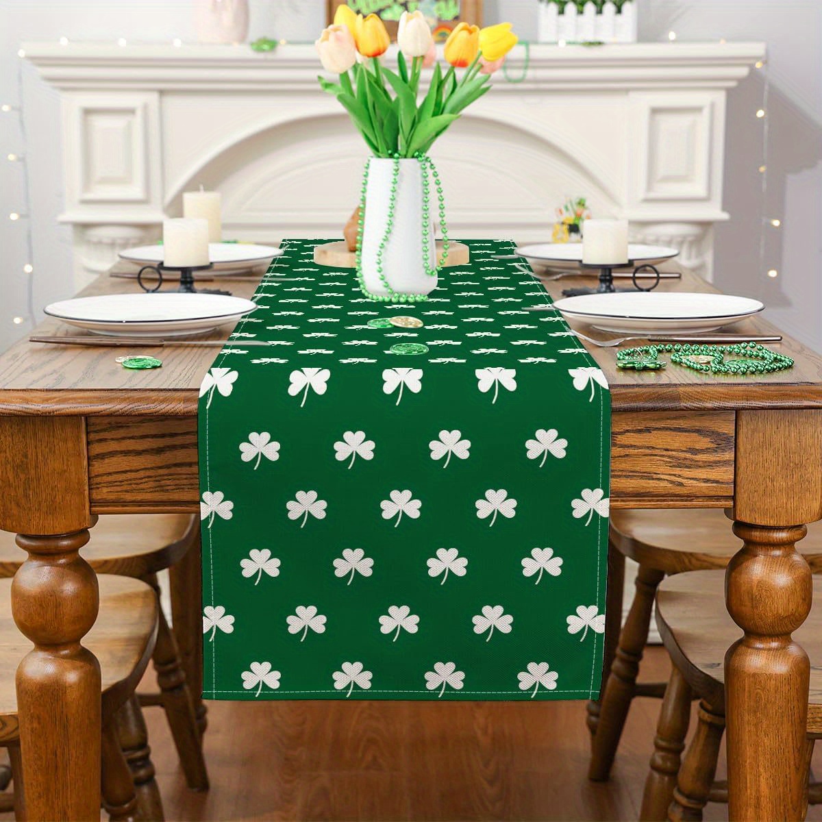 

's Day Table - Polyester Seasonal Dining Table Decoration For Use