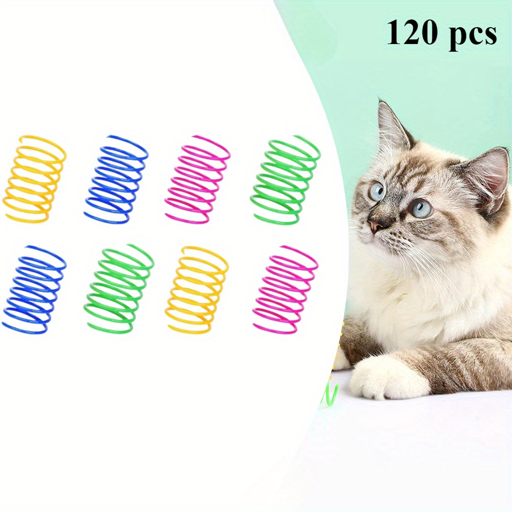 

120 Pcs Cat Toy Plastic Cat Toy Cat Toy Helical Toy For Patting, Biting, And Suitable For