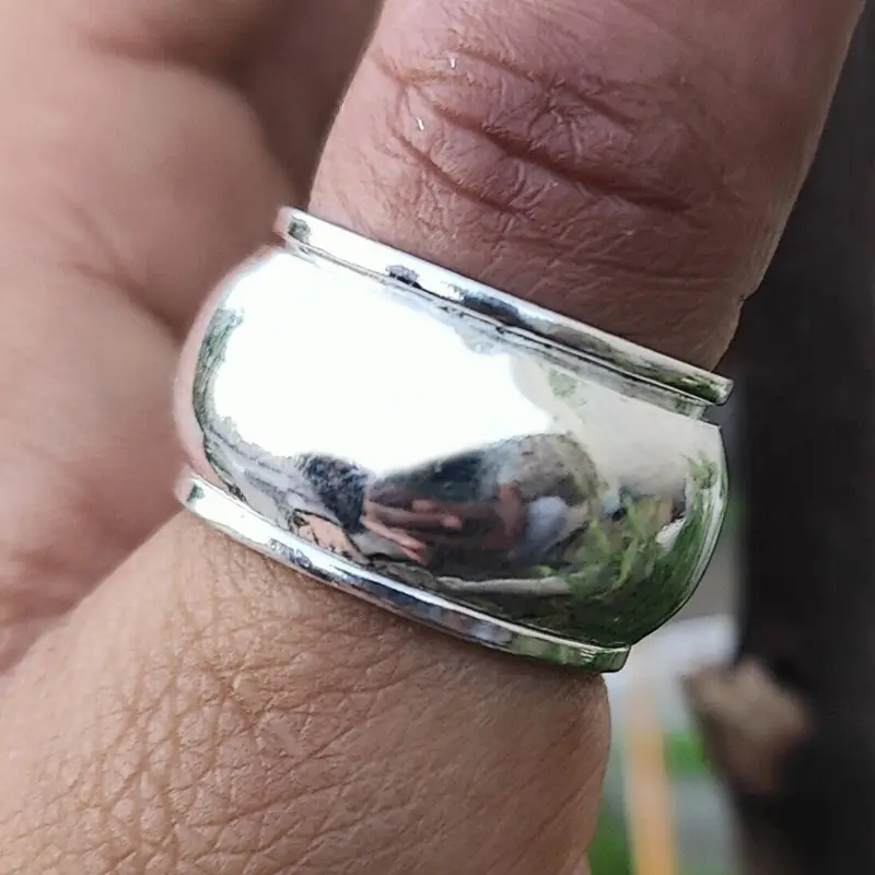 1pc 15mm wide stainless ring rotatable anxiety relief ring party accessories Product details 3