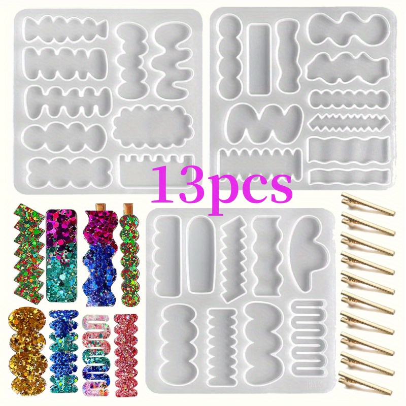 

13 Molds, 3 Types Of Molds And 10 . The Molds Are Compatible Epoxy , Uv , , Wax, And Materials