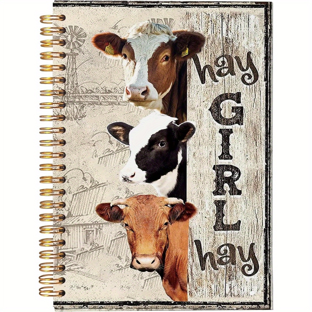 

Chic Cow Print Spiral Notebook - Perfect Gift For Women And Cow Enthusiasts, Ideal For Use