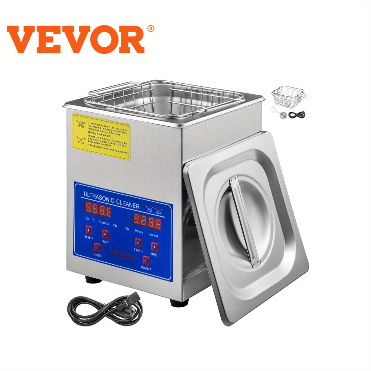 

Vevor Ultrasonic Cleaner 2l Digital Ultrasonic Parts Cleaner With Timer 40khz Professional 304 Stainless Steel Ultrasonic Cleaner 110v For Jewelry Watch Glasses Diamond Eyeglass Small Parts Cleaning