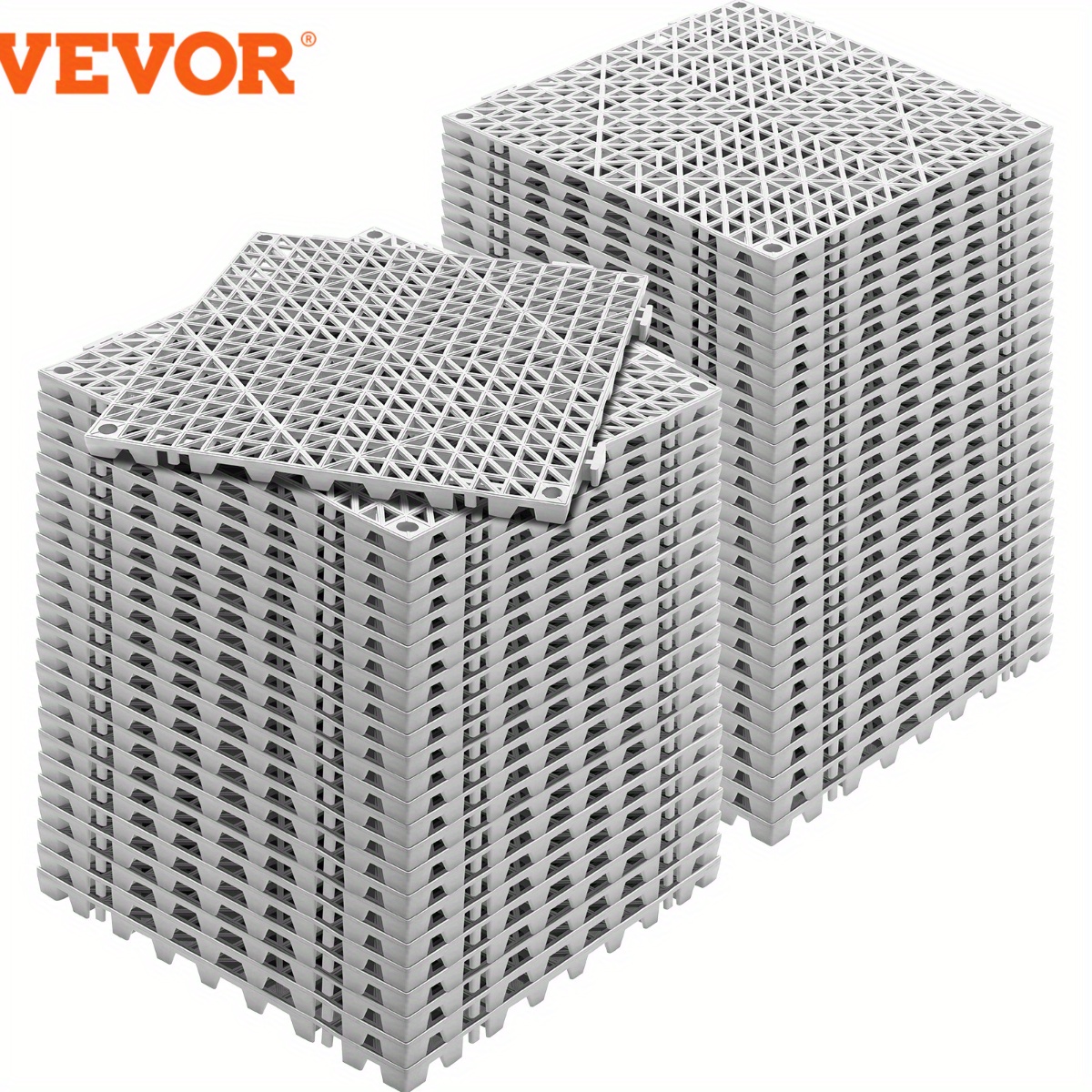 

Vevor 55pcs , Drainage 12" X 12"x 0.6 Splicing, Pvc , Drainage For Restroom, Bathroom, , , Wet Area