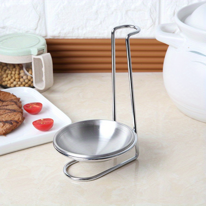 1pc Stainless Steel Kitchen Organizer - Vertical Spoon & Bowl Holder, Cooking Utensil Stand For Home Storage