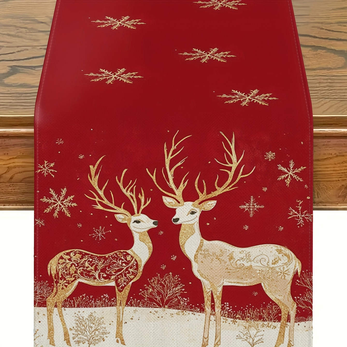 

1pc, Christmas Table , Polyester, Rectangular, , , , Polyester Lining, For Christmas