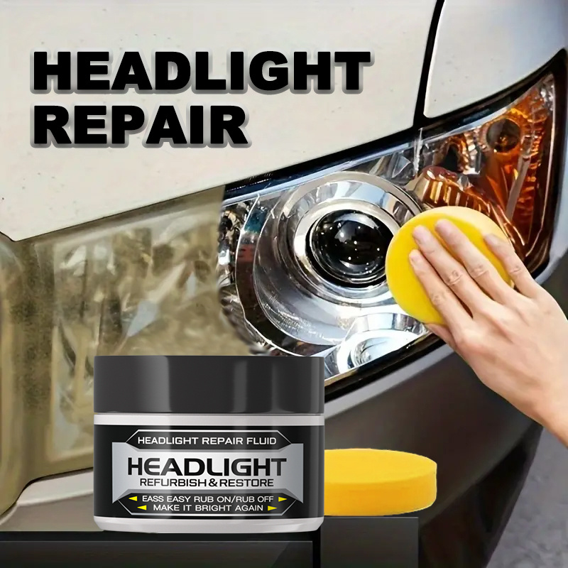 

120g Kjm Universal Headlight Repair Paste Kit Headlight Renovation Polishing Agent Repair Yellowing, Oxidation And Enhance Driving Safety Needs Better Lighting