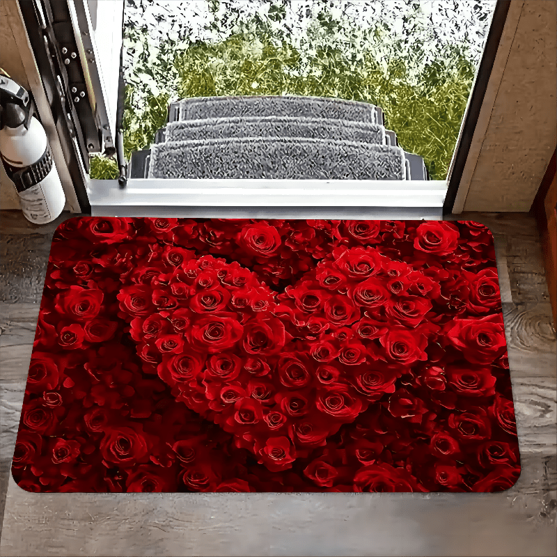 

1pc 's Day , Polyester Mat, , Low , , Rug For , , Bathroom, , - Rectangular, , -soil