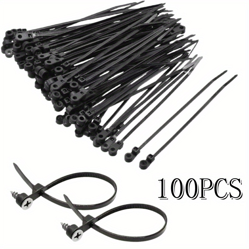 

Nylon Cable Ties, Cable Bundle Ties, Indoor And Outdoor Heavy-duty Nylon Cable Ties, Plastic Cable Ties With Mounting Heads, And Screw Holes