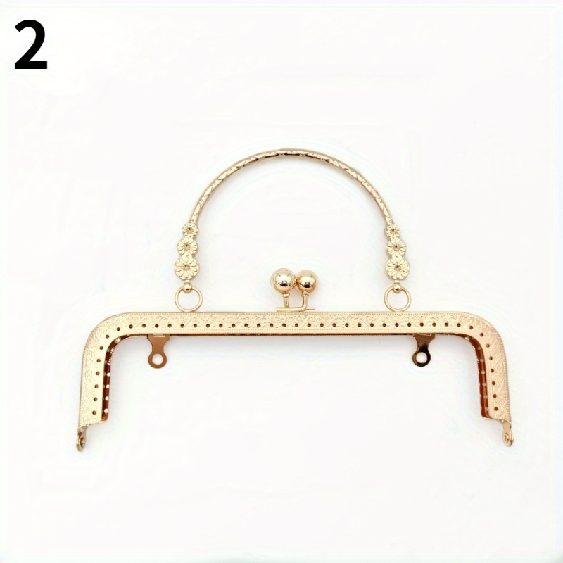 20cm Square Embossed Handle Mouth Golden Handle Mouth Golden Mouth Golden Accessories Bag Accessories 1pc