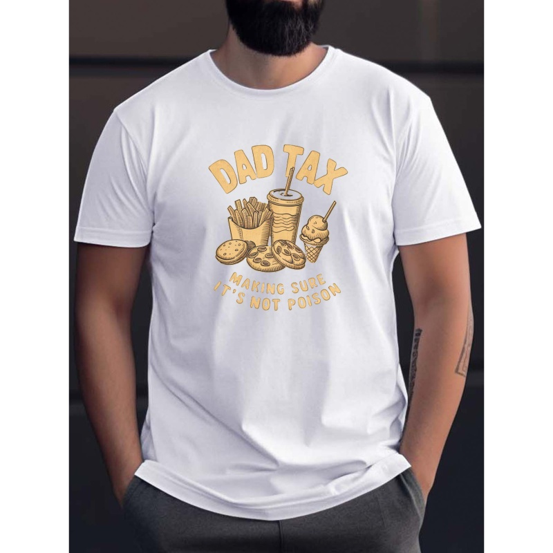 Men's Casual Dad Tax Graphic T-Shirt