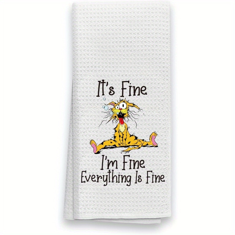 

Polyester Kitchen Towel - 18x26 Inch, Funny Cartoon Design, Absorbent & Machine Washable - Dishwashing, , And Gifts For , Friends, New On Christmas, Day, Birthdays