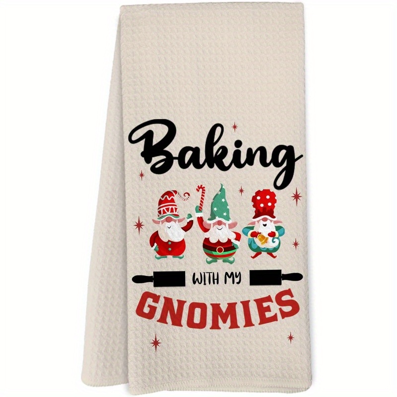 

1pc, Funny Christmas Kitchen Towels, Kitchen Christmas Napkins For Baking With My , Baking Kitchen Tea Towels, Funny , Christmas Kitchen Decorations, , Rectangular Shape