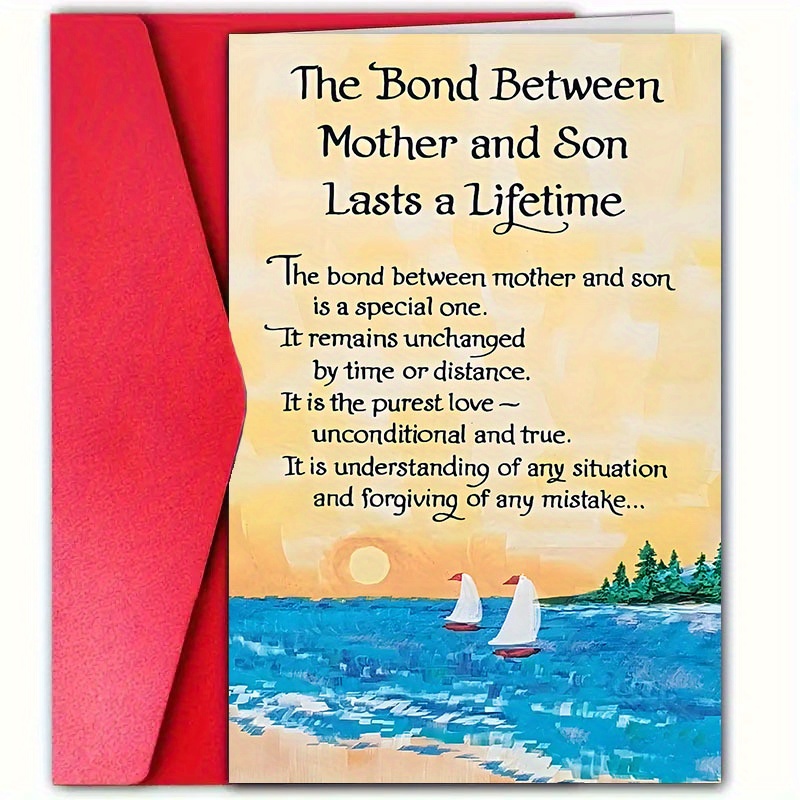 

1pc, - , 12cm*18cm, "the Mother And Son A " , & Sea , , For , , Mother, Son, Greeting