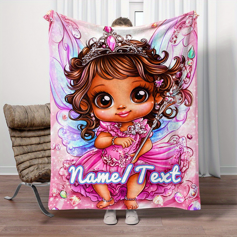 

1pc Personalized Elf Blanket – , , Fleece For Sofa, Bed, , – All Polyester