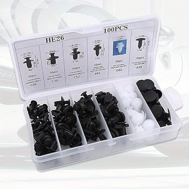 

50pcs Car Plastic Rivets Clips, 8mm Hole, Pp Material, Vehicle Door Trimpanel Retainer, & Car Decor Accessories