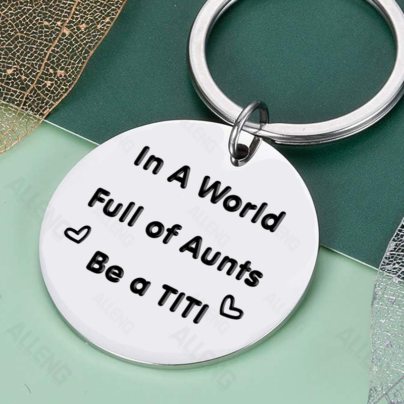 

1pc Stainless Steel Keychain For Aunt Appreciation, "be A " Engraved, Perfect Gift For Birthday, Thanksgiving, New Year, Christmas, Easter, Valentine's Day - Alleng Brand