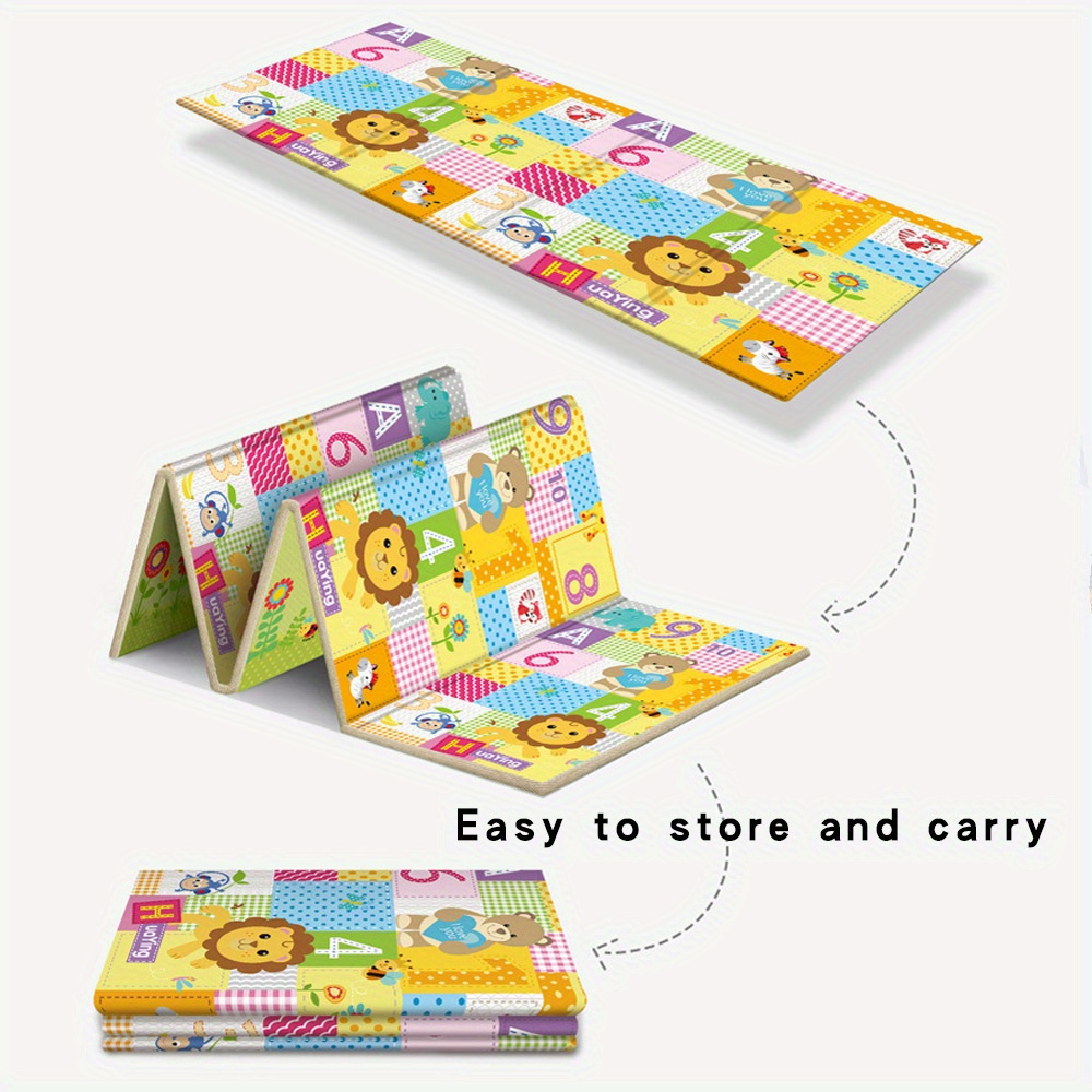 Children's Foldable Crawling Play Mat, 1cm Thickness