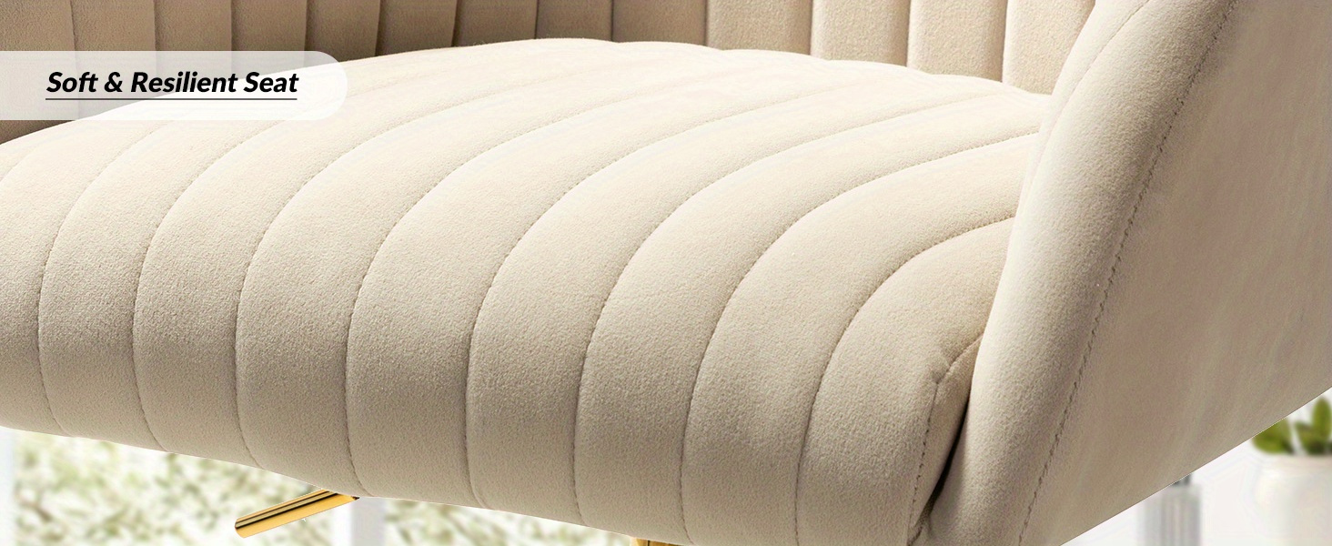Golden Base Velvet Home Office Desk Chair