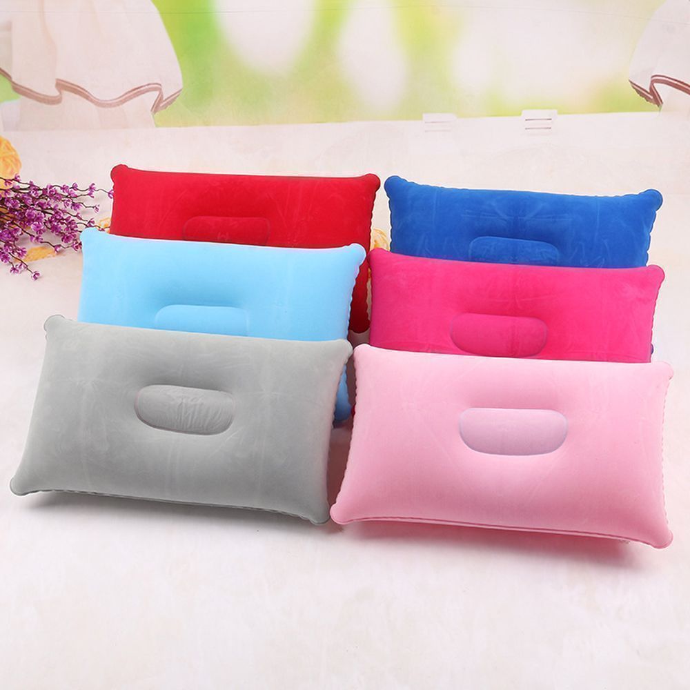 inflatable travel pillow portable neck support cushion ultralight   pillow non textile   material with hand washable polyester filling for hiking beach car details 4