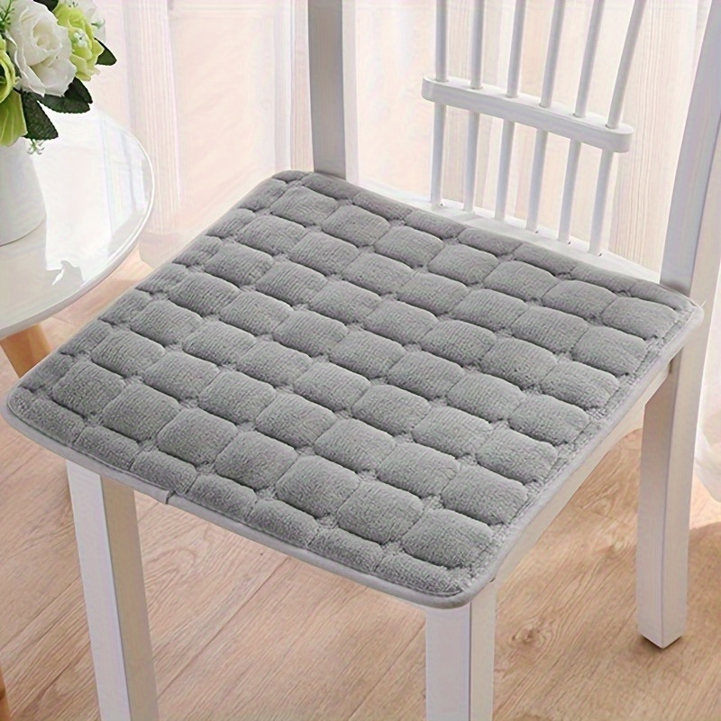 

1pc Microfiber Chair Cushion, Non-slip, Washable - Universal Fit Seat Pad For Dining, Office, Living Room Chairs - Home Decor Accessory