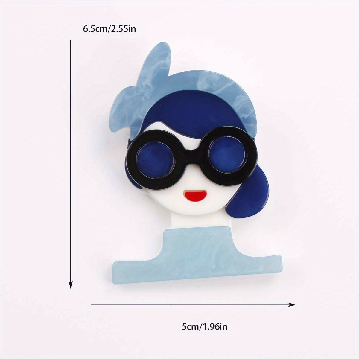 chic acrylic character girl brooch luxe punk style   enamel   unique cartoon inspired accessory for   punk style   irregular shape cartoon theme details 0