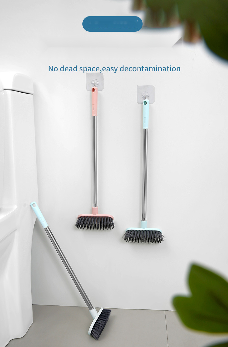 1pc   long handle bathroom floor brush manual tile cleaning tool with hard bristles for toilet and floor washing no dead angle design toilet ceramic tile details 0