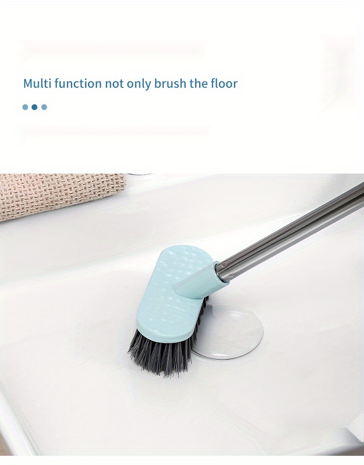 1pc   long handle bathroom floor brush manual tile cleaning tool with hard bristles for toilet and floor washing no dead angle design toilet ceramic tile details 6