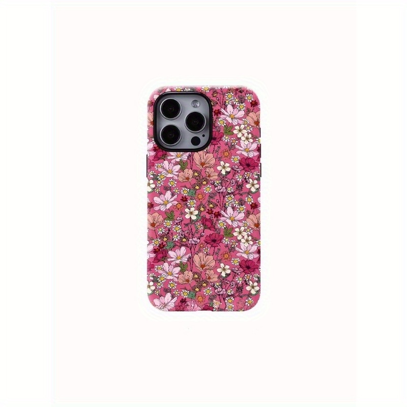 

1pc Pink T Pattern -one Mobile Phone Case, Compatible With Iphone16 15 14 11 Pro , Anti-fall Xr Simple And Fresh