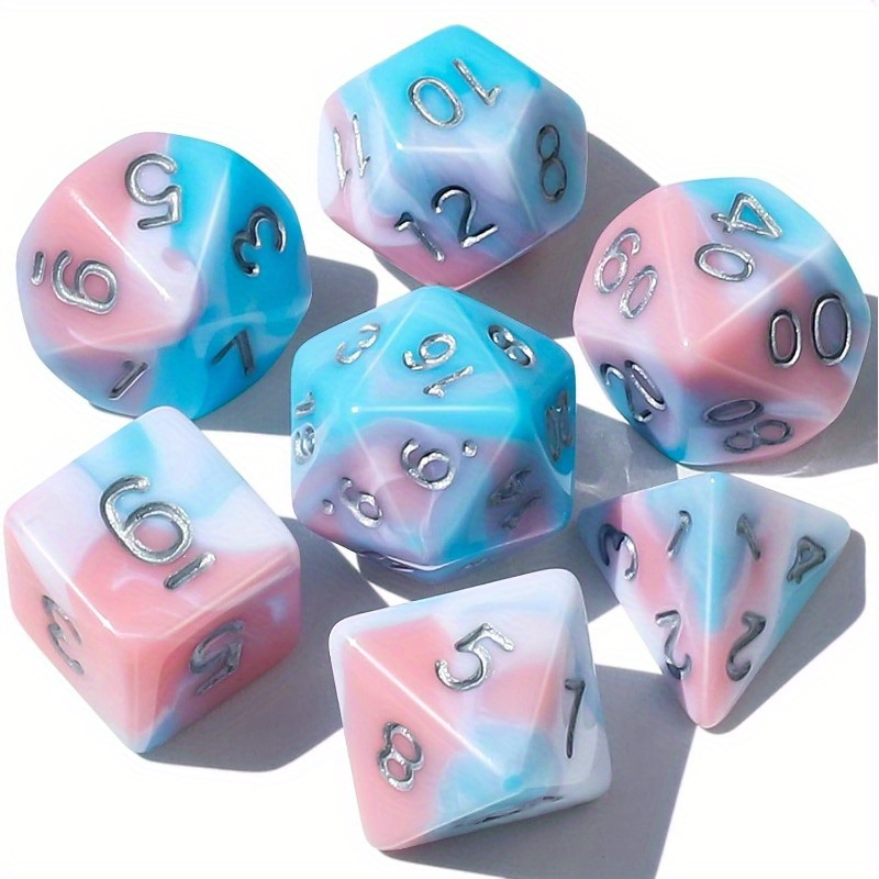 

Candypixel Dnd Acrylic Polyhedral Dice Set - Blue, | , Rpgs & Mtg | Party-ready Tabletop Gaming Accessories