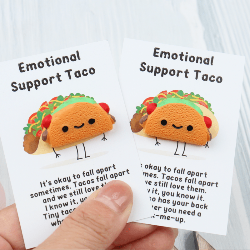 

2pcs Emotional Support Greeting Cards With - , Resin , Ideal For New Year's, Motivation & Unique Positive Gifts , Family, Colleagues