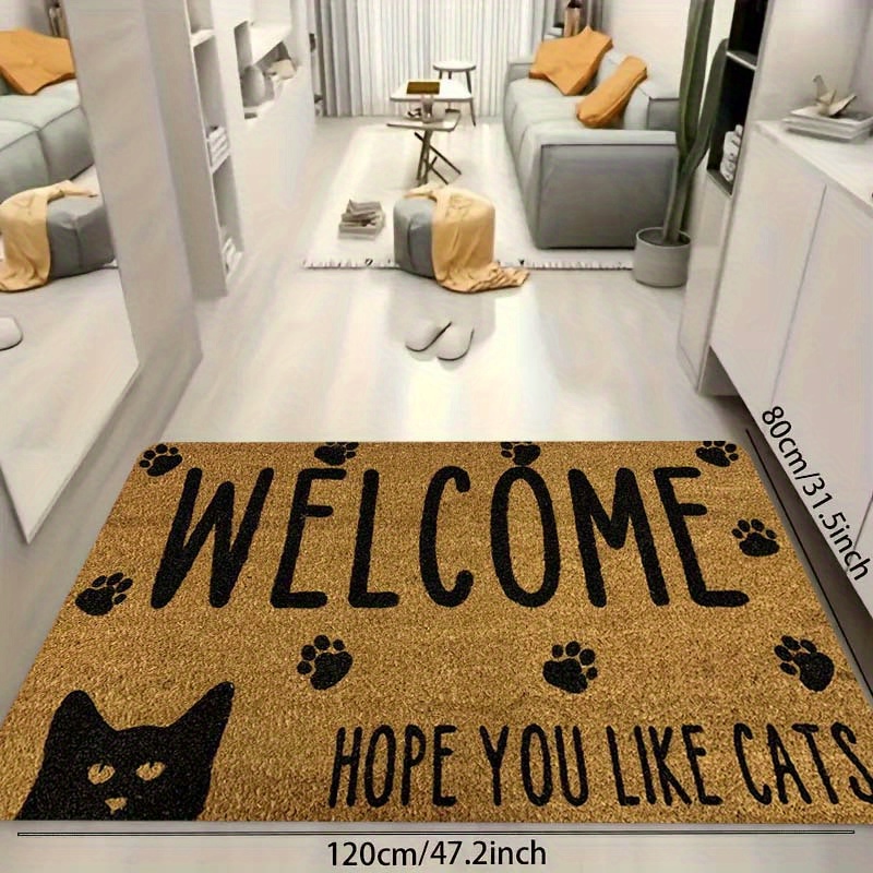 

Cat Doormat Paw , , , , , - Mat For , , Entryway, And Decor - Jit1pc 1.1cm