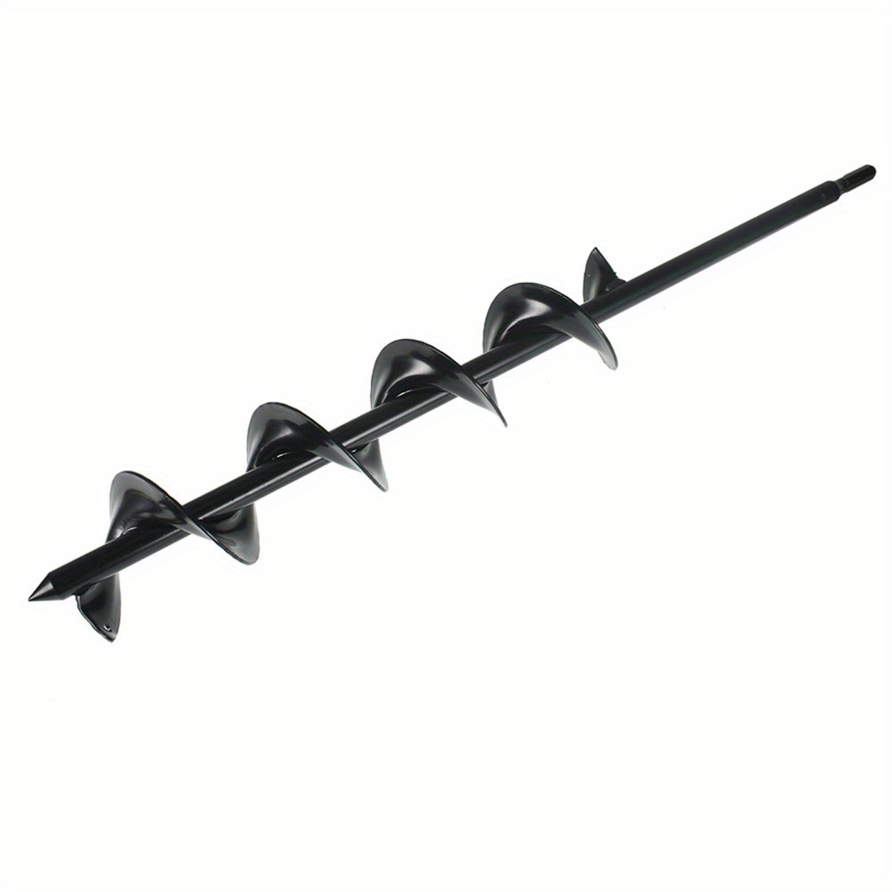 

3in Wide 24in Long Auger Drill Bit, Garden Plant Flower Auger Rapid Planter Compatible Auger With 3/ 8in Diameter Non-slip Hex Shank