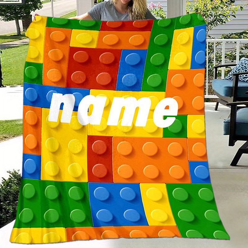 

Personalized Building Blanket - , & - For Sofa, Bed, Study, Camping &