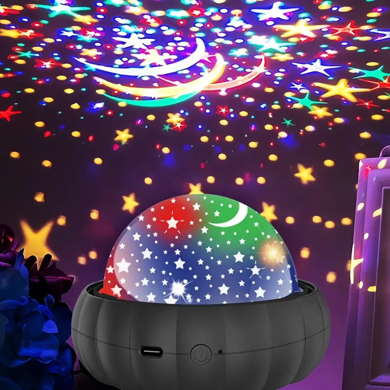 Rotating Color Changing LED Lamp with For Universe Projector Night Light