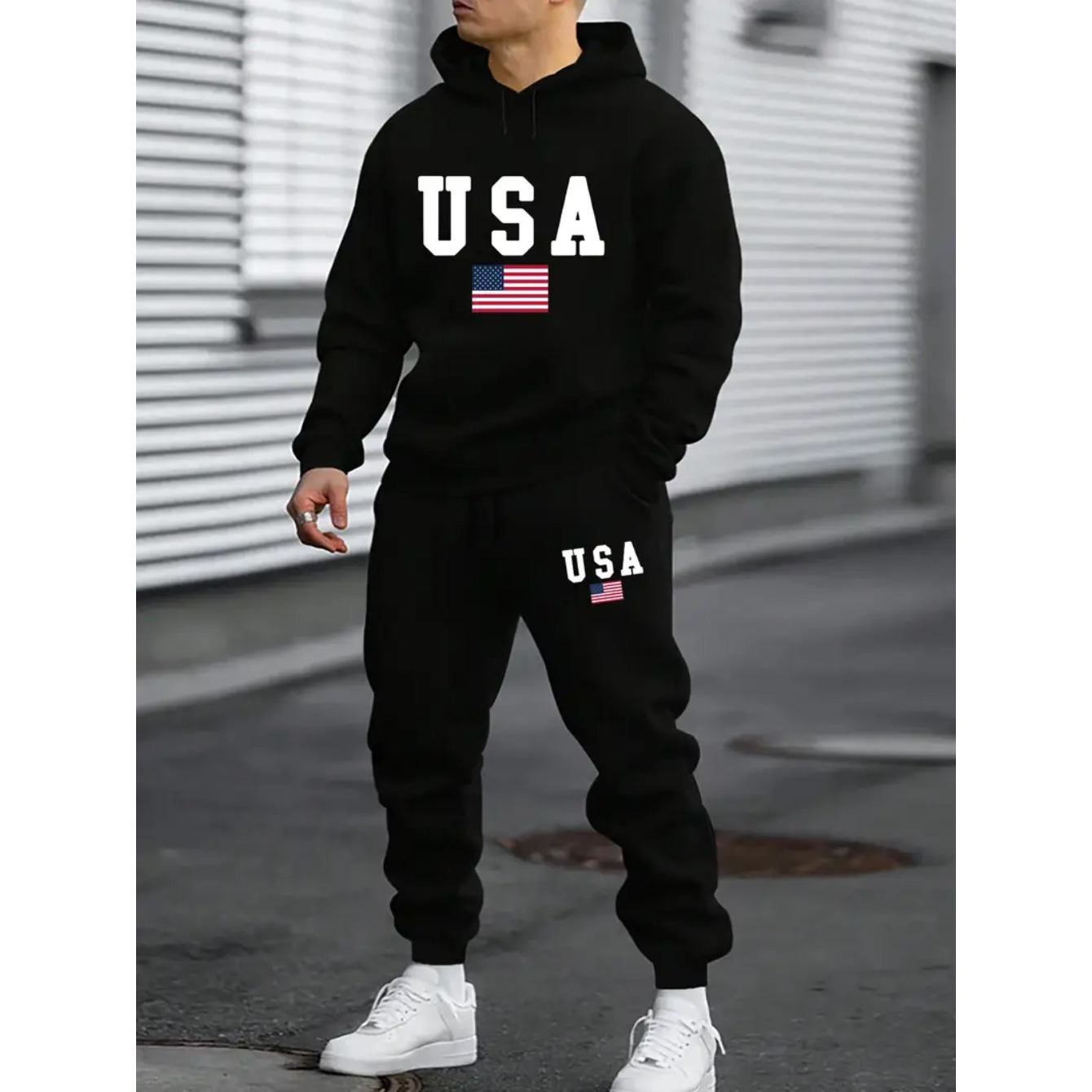 

Usa Flag Black Hoodie - Soft Cotton , Loose Fit Pullover With Front Pocket, Long Sleeve Crewneck For Casual Wear And Travel, In Sizes S To 2xl, Clothing|crewneck Hoodie|