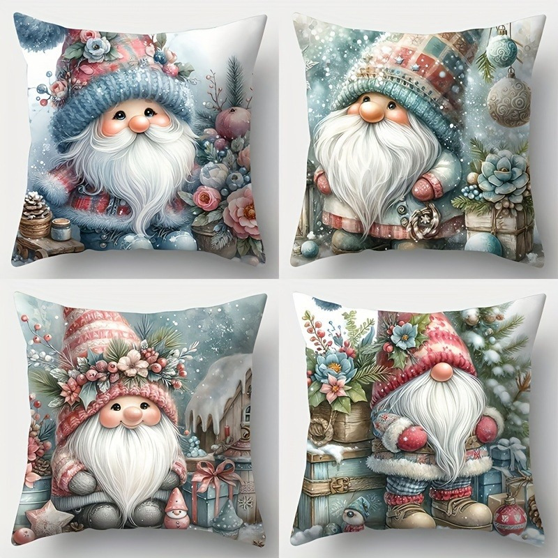 

4pcs, Christmas Pillowcase, And - Cushion , Decoration, Suitable For Sofa And , For , 18x18 , Opening, Not Included