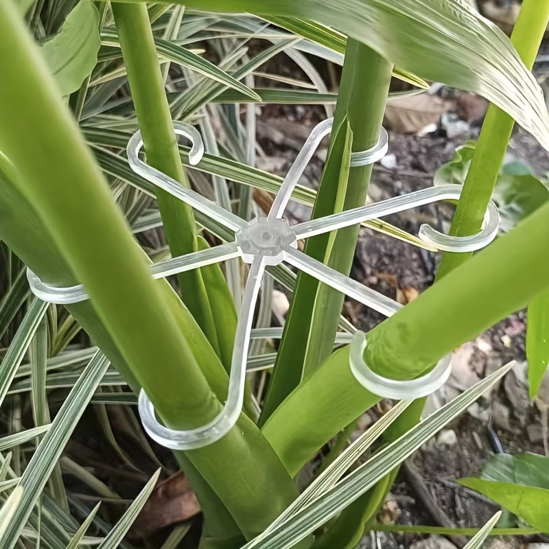 4pcs Sturdy Plastic Plant Support Clips - Durable Garden & Lawn Care Tool for Secure Climbing Plants